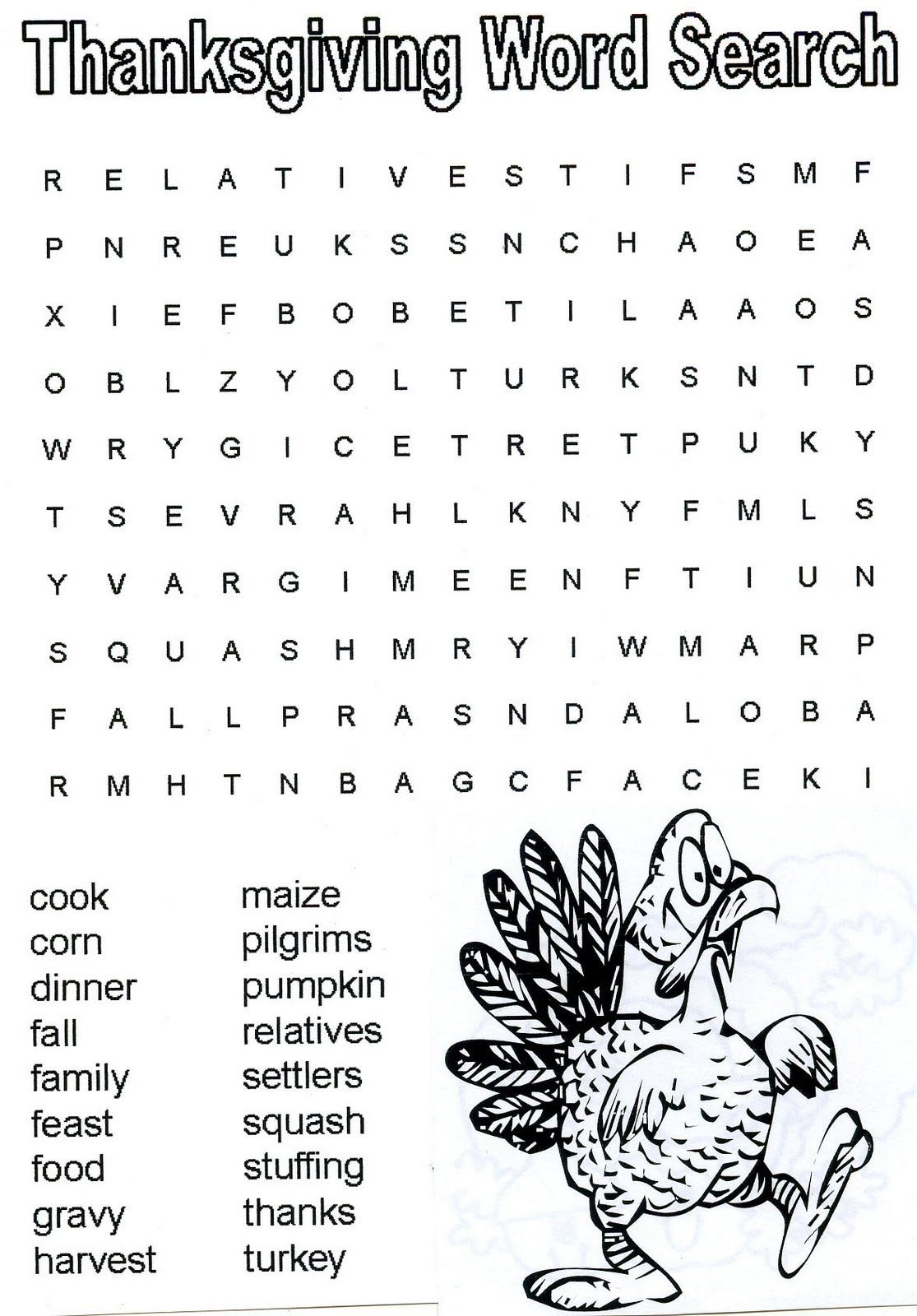 13 Thanksgiving Ideas | Thanksgiving Word Search, Thanksgiving within Thanksgiving Coloring Sheets And Word Searches