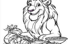 15 Disney-Inspired Thanksgiving Coloring Pages Kids Will Love with Thanksgiving Color Sheets For King