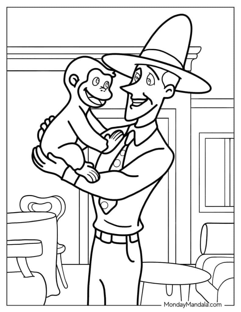 18 Curious George Coloring Pages (Free Pdf Printables) throughout Happy Thanksgiving Curious George Color Sheet