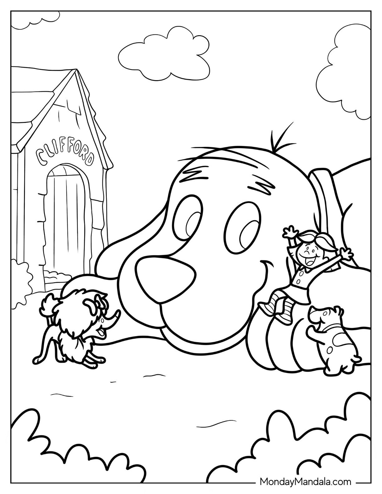 20 Clifford Coloring Pages (Free Pdf Printables) with Clifford The Big Red Dog Thanksgiving Coloring Sheets