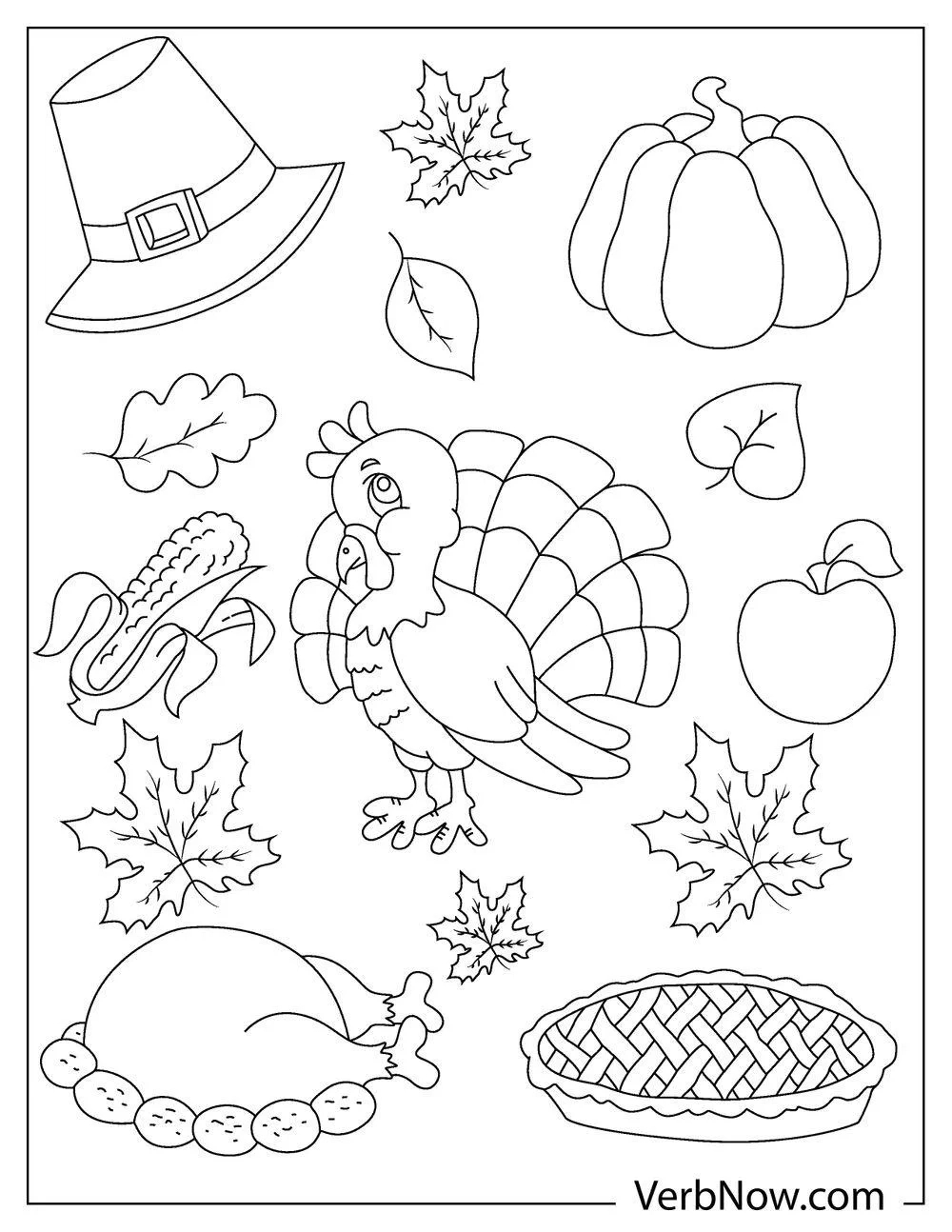 22 Free Thanksgiving Coloring Pages For Kids (Printable Pdf) intended for Solving One Step Coloring Sheet Thanksgiving