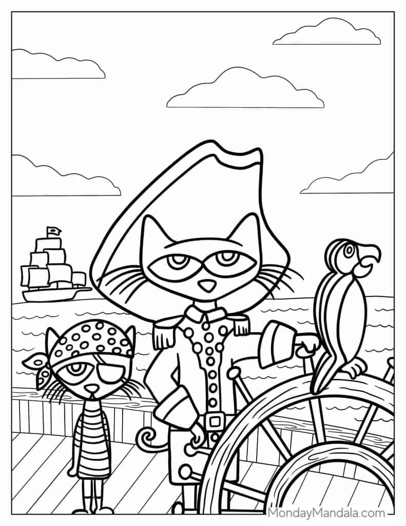 22 Pete The Cat Coloring Pages (Free Pdf Printables) for Pete The Cat Pilgrimfirst Thanksgiving Color Sheets