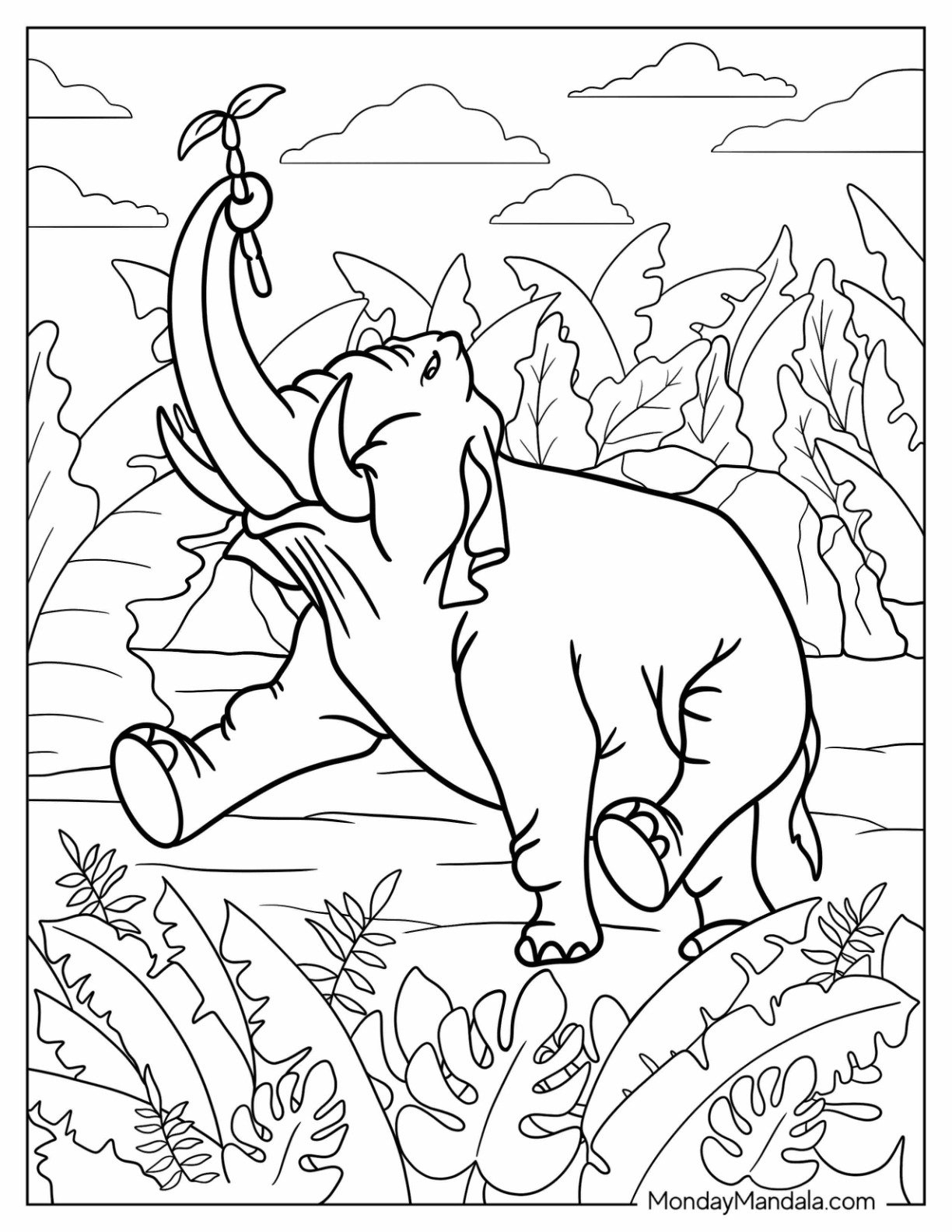 26 Jungle Book Coloring Pages (Free Pdf Printable) for Hati Thanksgiving Coloring Sheets
