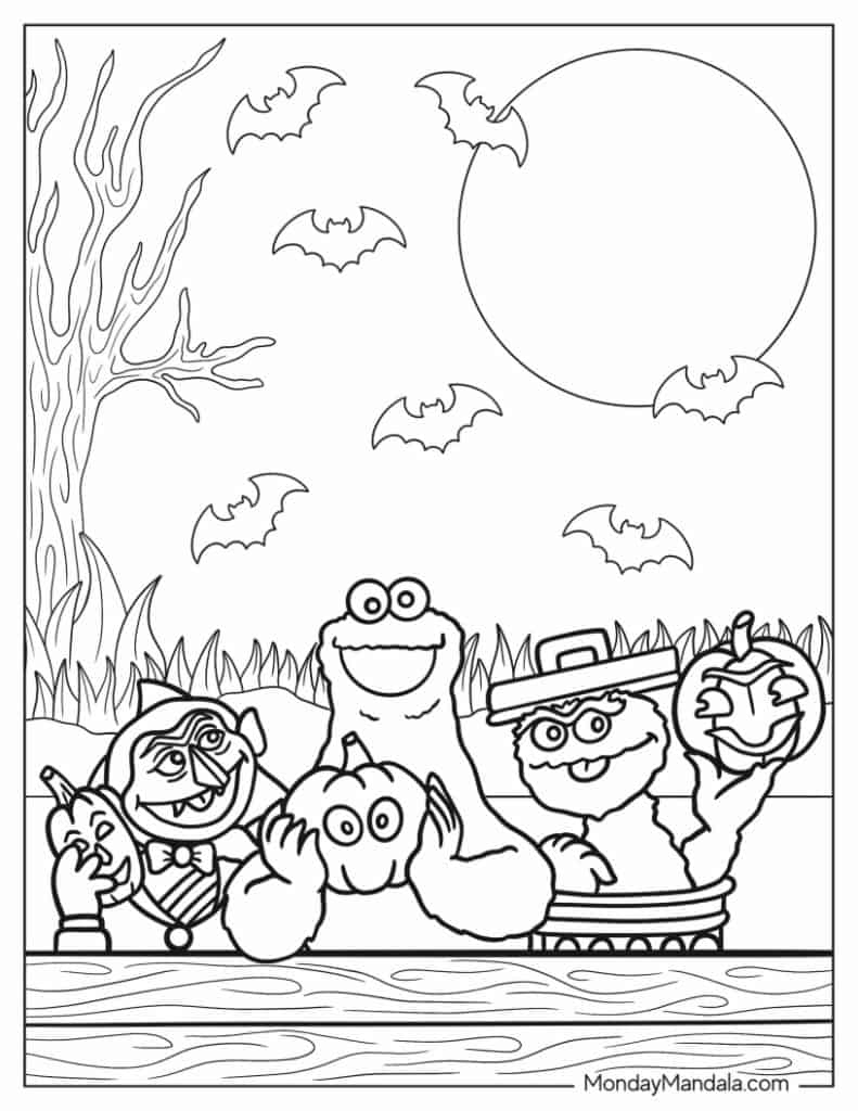 26 Sesame Street Coloring Pages (Free Pdf Printables) with regard to Thanksgiving Sesame Street Coloring Sheets