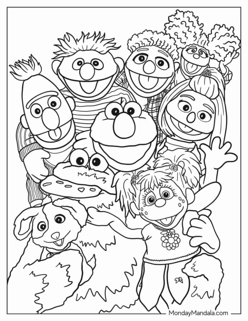 26 Sesame Street Coloring Pages (Free Pdf Printables) with Thanksgiving Sesame Street Coloring Sheets