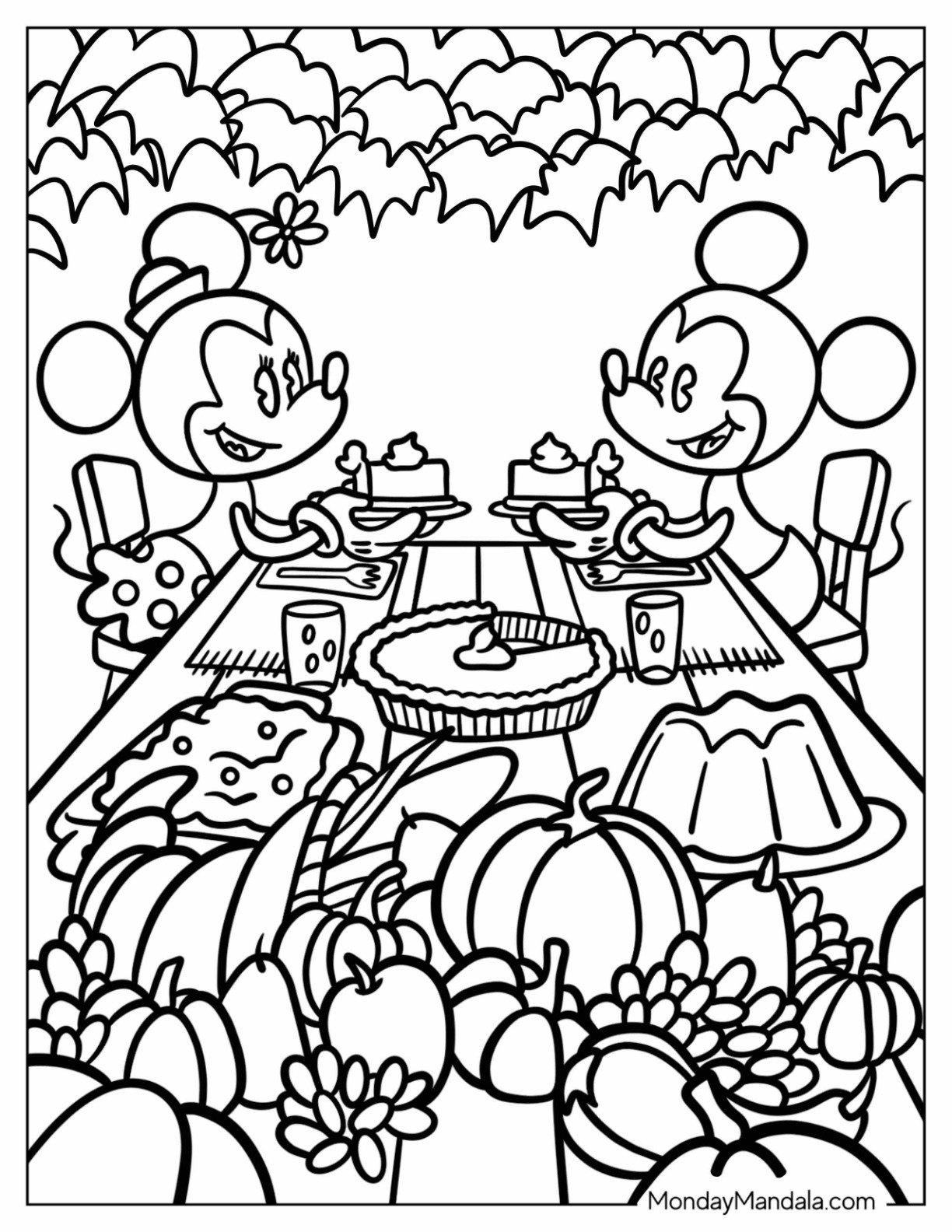 28 Disney Thanksgiving Coloring Pages (Free Printables) with regard to Coloring Sheets Thanksgiving Feast
