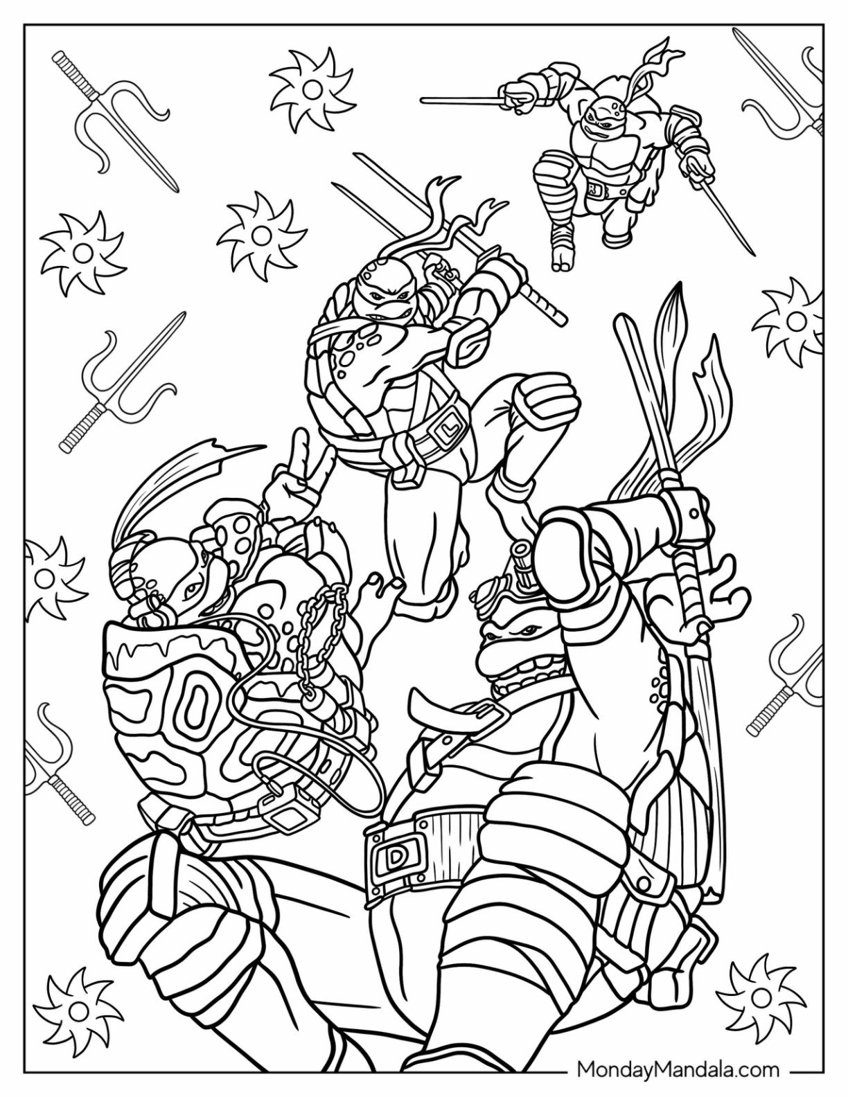 30 Ninja Turtles Coloring Pages (Free Pdf Printables) with Ninja Turtles Thanksgiving Coloring Sheets