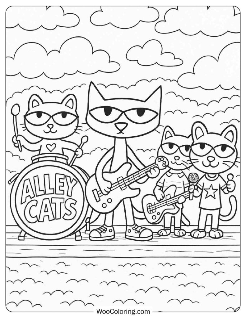 30 Pete The Cat Coloring Pages (Free Pdf To Print) | Woo Coloring regarding Pete The Cat Thanksgiving Coloring Sheet