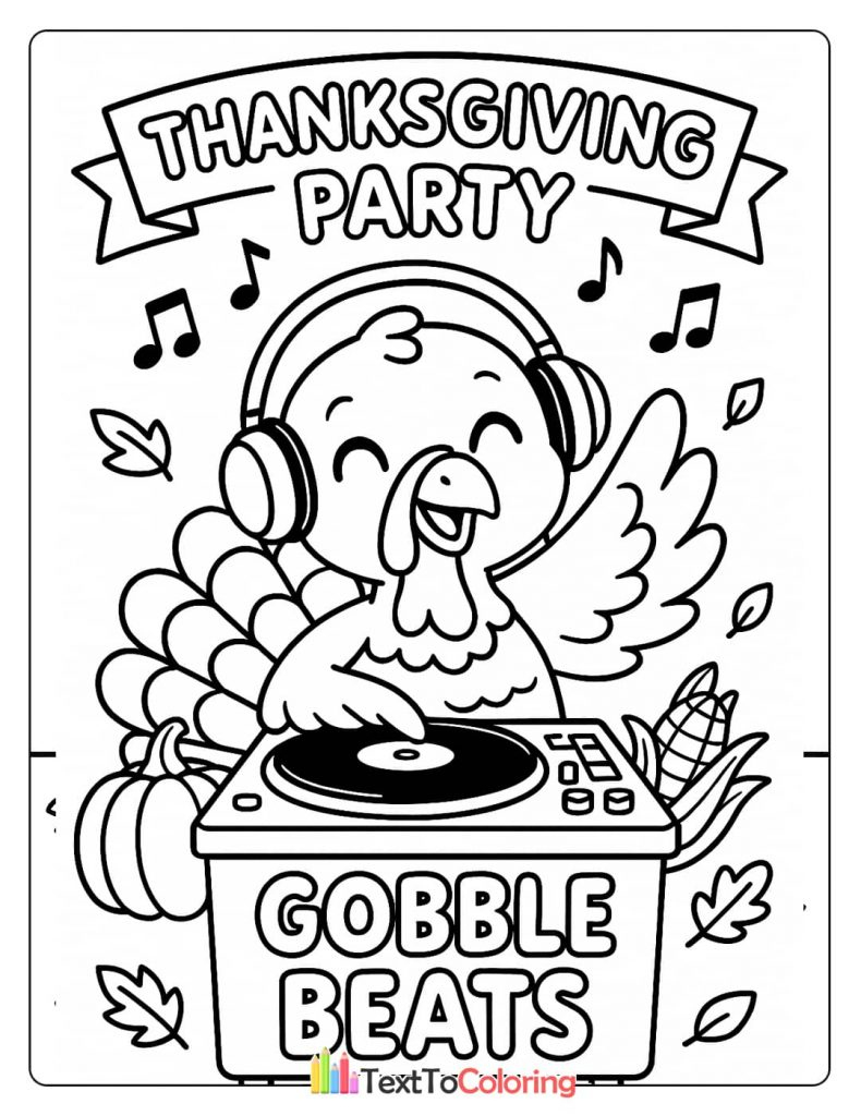 30 Thanksgiving Coloring Pages (Free Pdf &amp;amp; Online) for Thanksgiving Music Color Sheet Kids