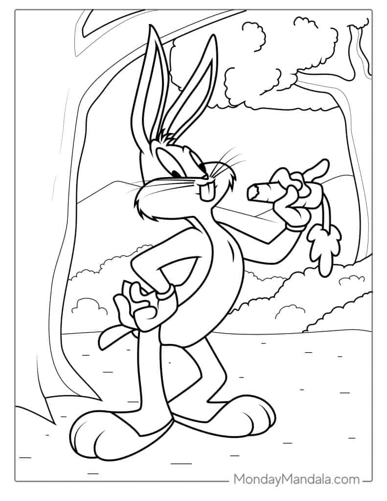 32 Looney Tunes Coloring Pages (Free Pdf Printables) throughout Bugs Bunny Thanksgiving Coloring Sheets