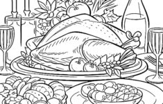 32 Thanksgiving Coloring Pages For Kids And Adults - Our Mindful Life in Coloring Sheets Thanksgiving Food
