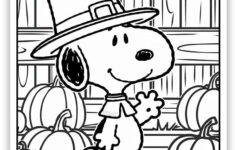 36 Snoopy Coloring Pages (Free Pdf Printables) - Simply Love Coloring intended for The Peanuts Thanksgiving Coloring Sheets
