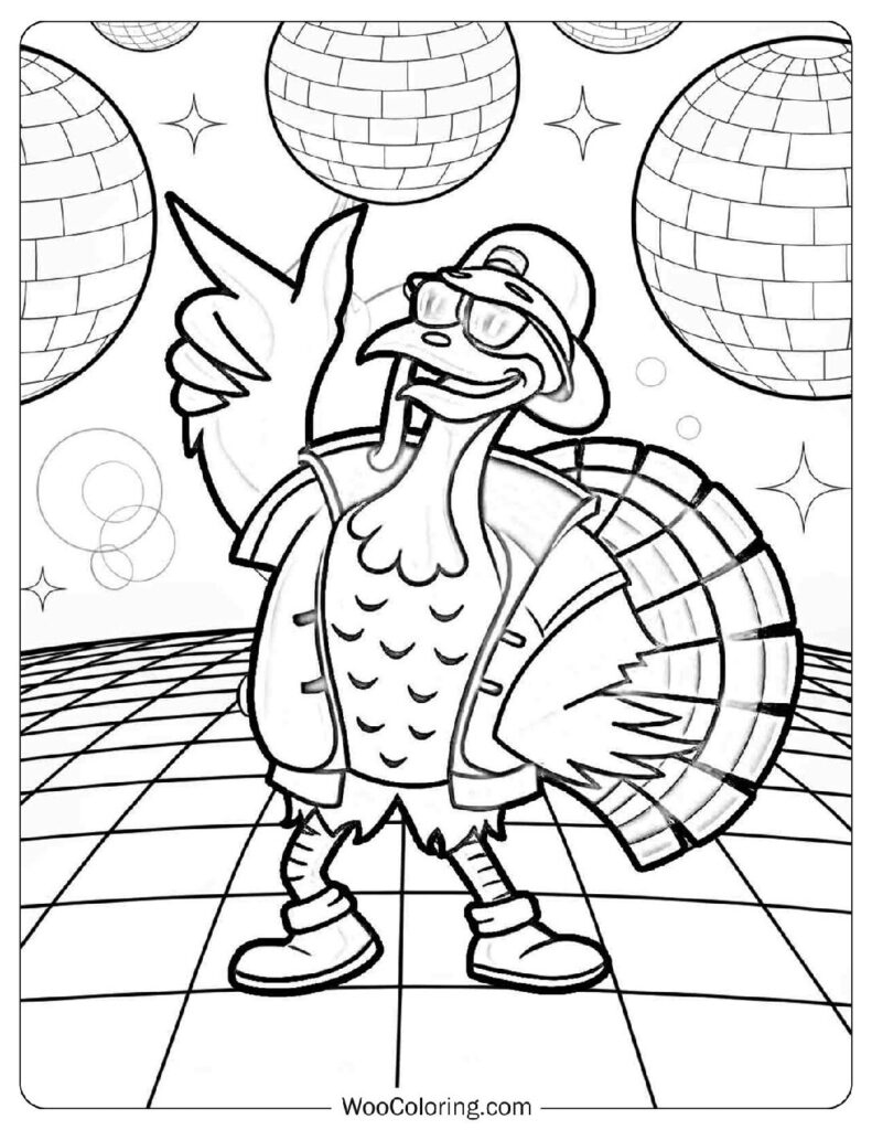 36 Turkey Coloring Pages (Free Pdf To Print) | Woo Coloring intended for Free Coloring Sheets Thanksgiving Dance