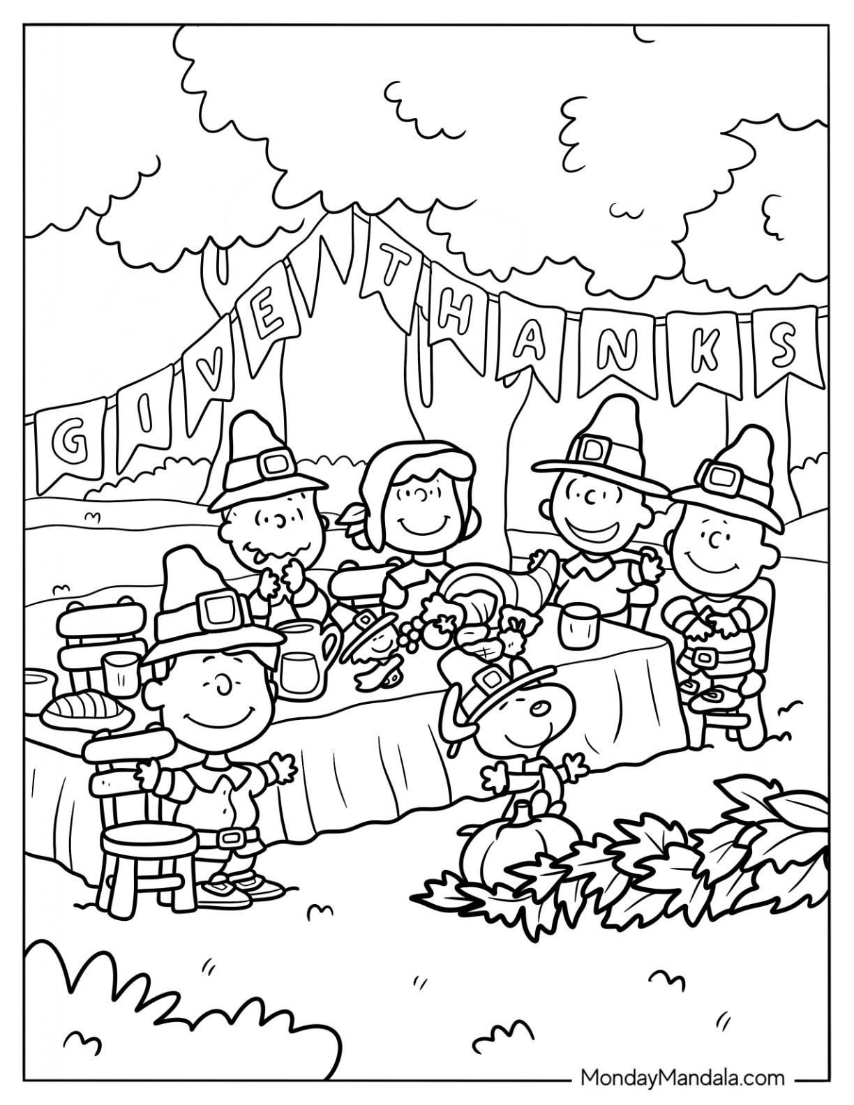 37 Pilgrim Coloring Pages (Free Pdf Printables) pertaining to Pilgram Snoopy Thanksgiving Coloring Sheet