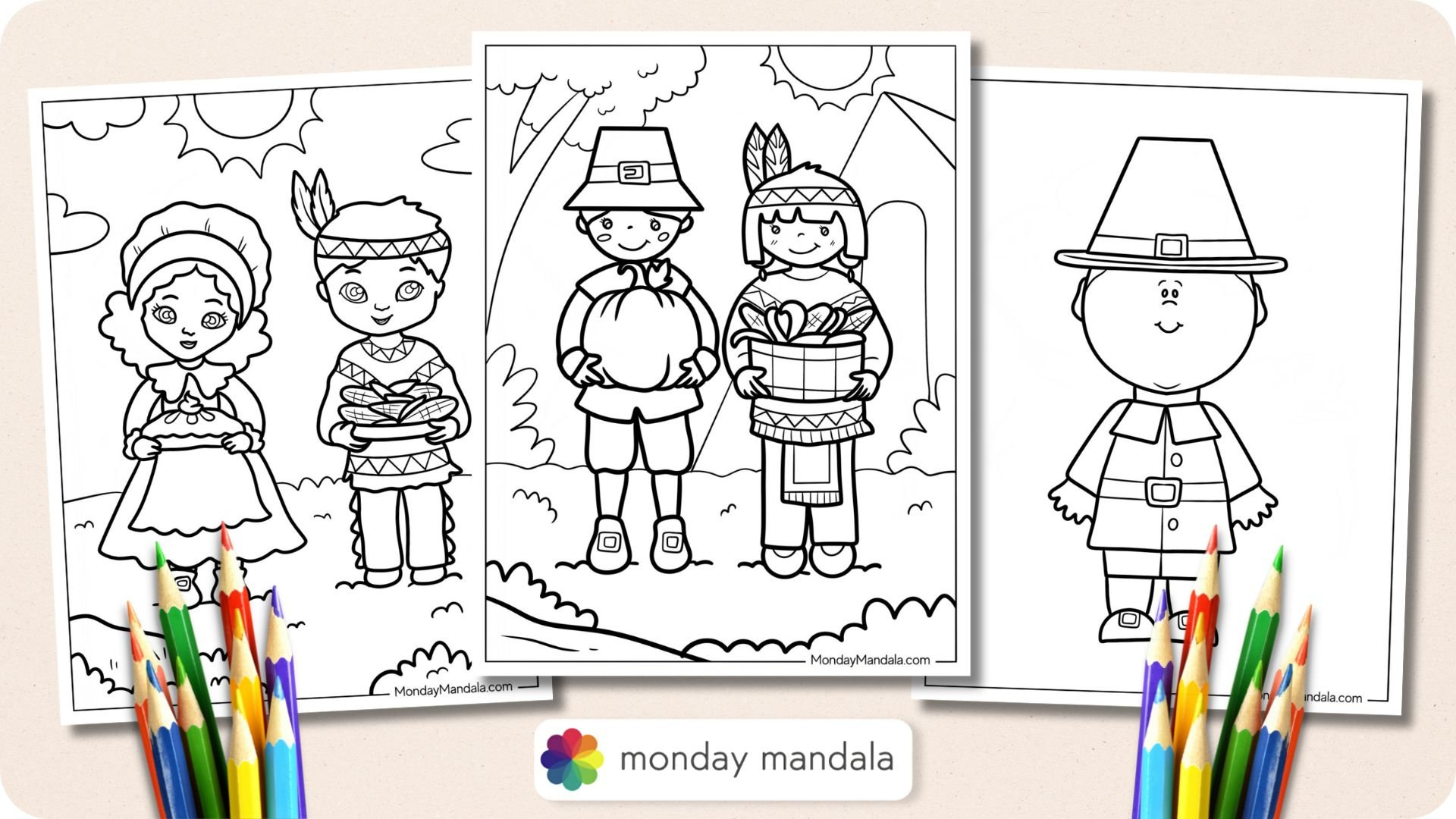 37 Pilgrim Coloring Pages (Free Pdf Printables) throughout Preschool Thanksgiving Pilgrim Coloring Sheet