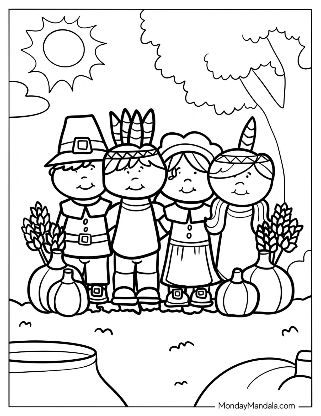 37 Pilgrim Coloring Pages (Free Pdf Printables) with regard to Pilgrims Thanksgiving Coloring Sheet
