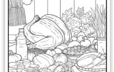 38 Thanksgiving Coloring Pages (Free Pdf Printables) - Simply Love throughout Coloring Sheets Thanksgiving Feast