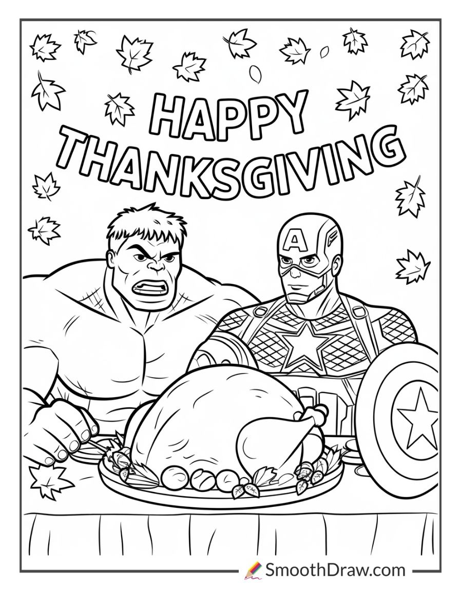 39 Hulk Coloring Pages (Free Printables) within Thanksgiving Marvel Coloring Sheets