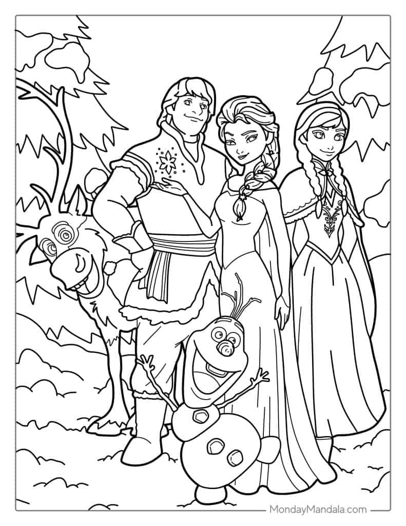 40 Elsa Coloring Pages (Free Pdf Printables) for Frozen Thanksgiving Coloring Sheet
