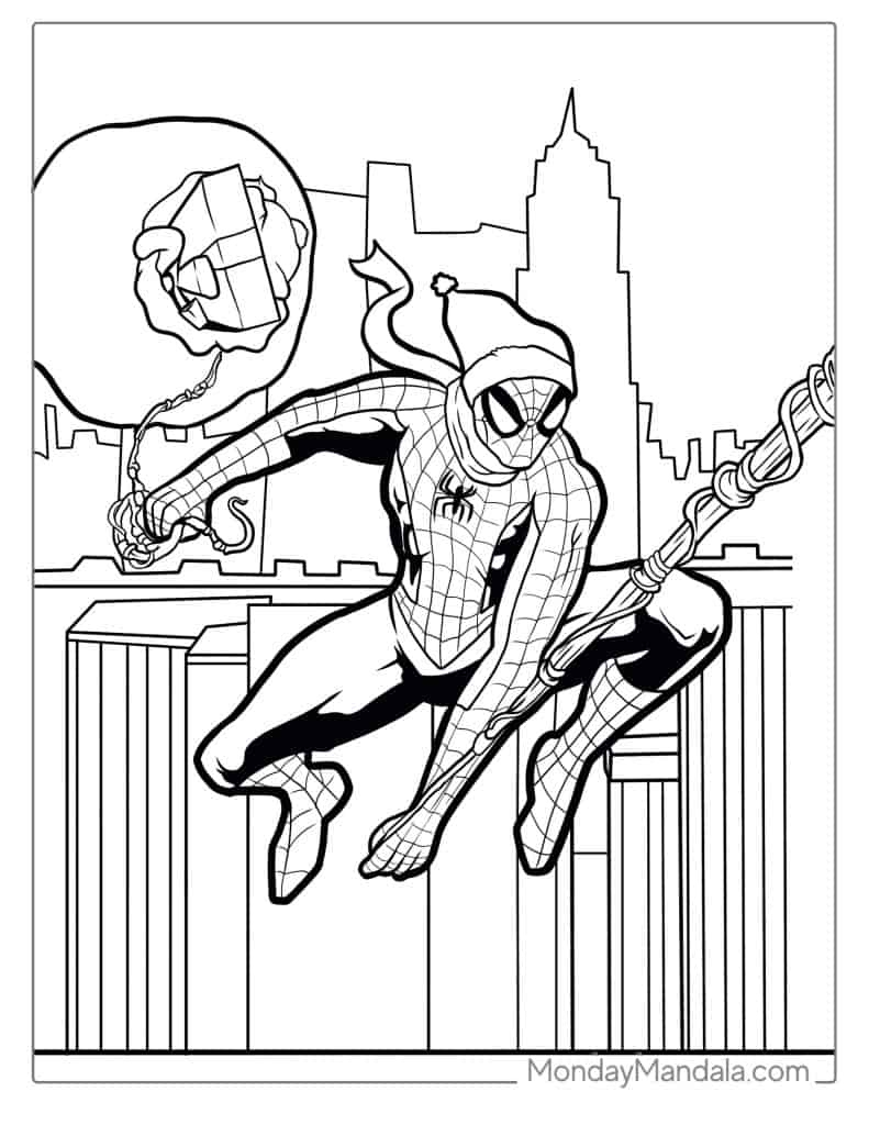 40 Spider-Man Coloring Pages (Free Pdf Printables) inside Thanksgiving Marvel Coloring Sheets