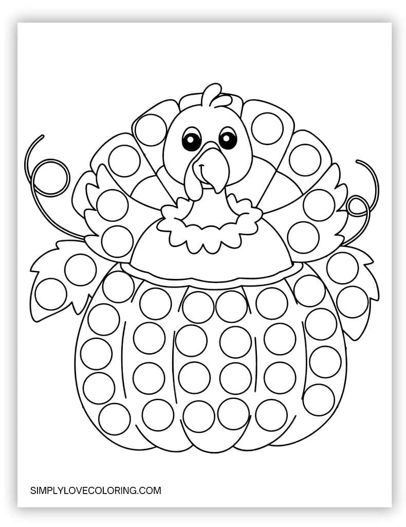 44 Thanksgiving Printables (Free Pdf Activities For Kids) - Simply regarding Thanksgiving Dot Color Sheets