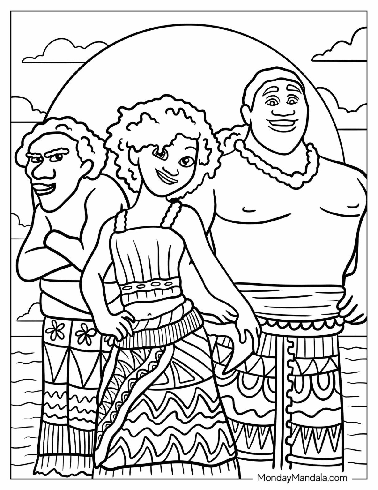 52 Moana Coloring Pages (Free Pdf Printables) inside Moana Thanksgiving Coloring Sheets