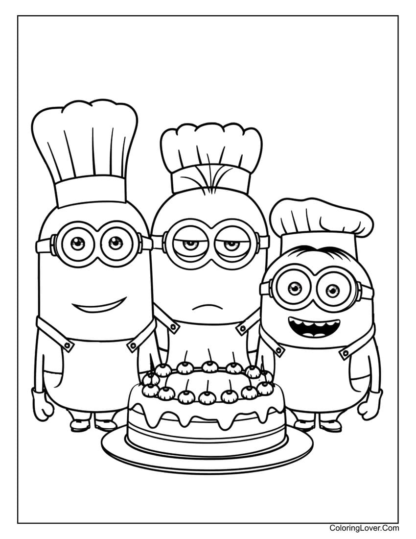 54 Minion Coloring Pages (Free Printables For All Ages) inside Thanksgiving Coloring Sheet Minion