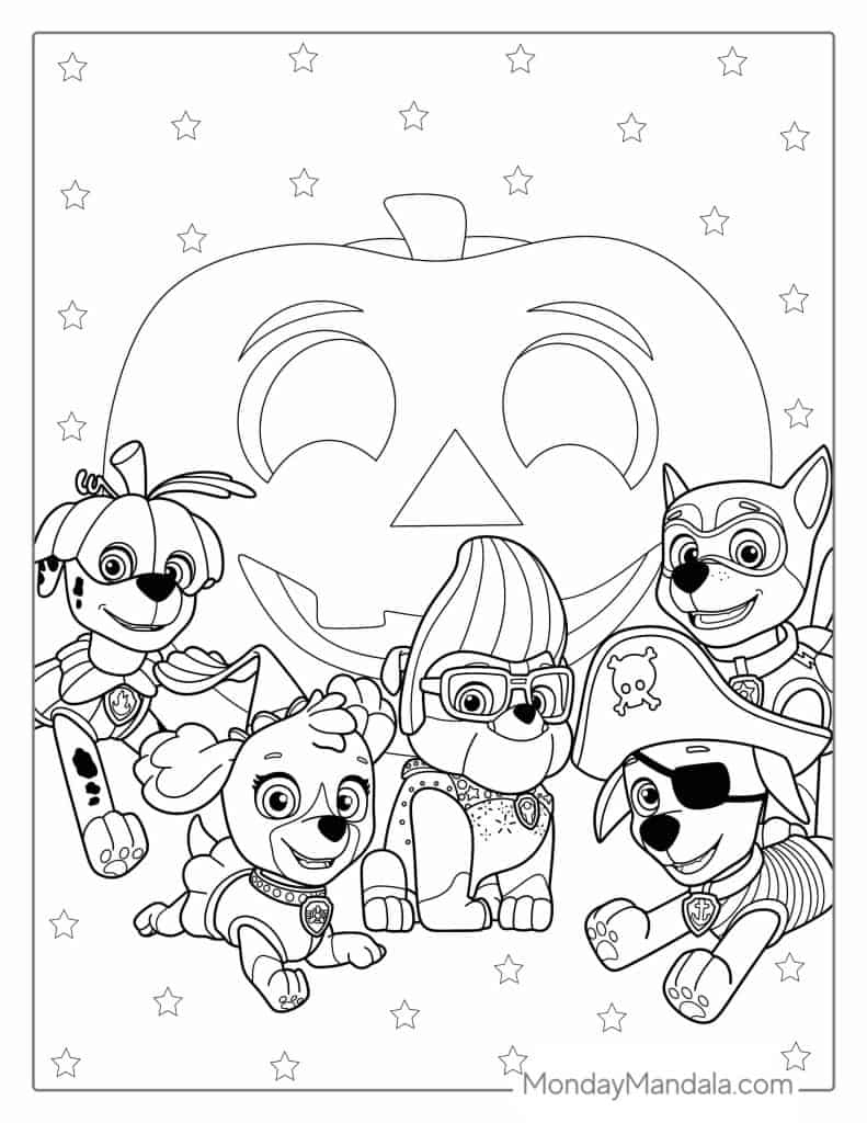 58 Paw Patrol Coloring Pages (Free Pdf Printables) pertaining to Paw Patrol Thanksgiving Coloring Sheet Free