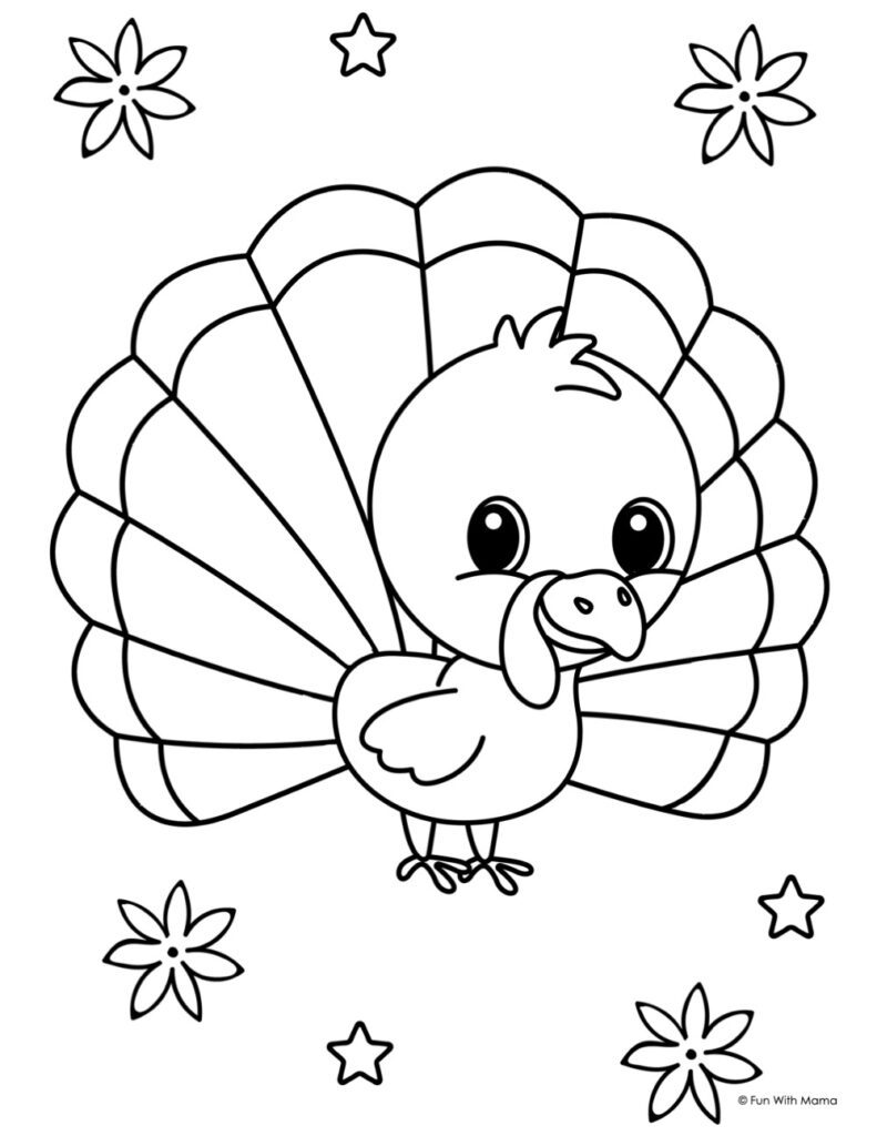 6 Free Turkey Coloring Pages - Fun With Mama inside Thanksgiving Coloring Sheets Tpt