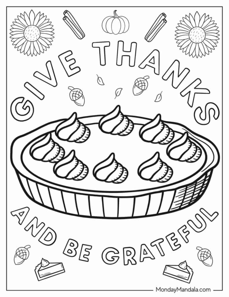 67 Thanksgiving Coloring Pages (Free Pdf Printables) inside Thanksgiving Food Coloring Sheet