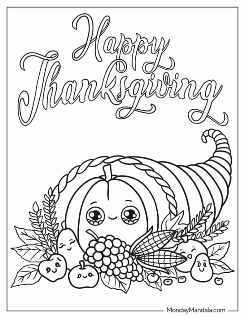 67 Thanksgiving Coloring Pages (Free Pdf Printables) intended for Thanksgiv Coloring Sheets Free