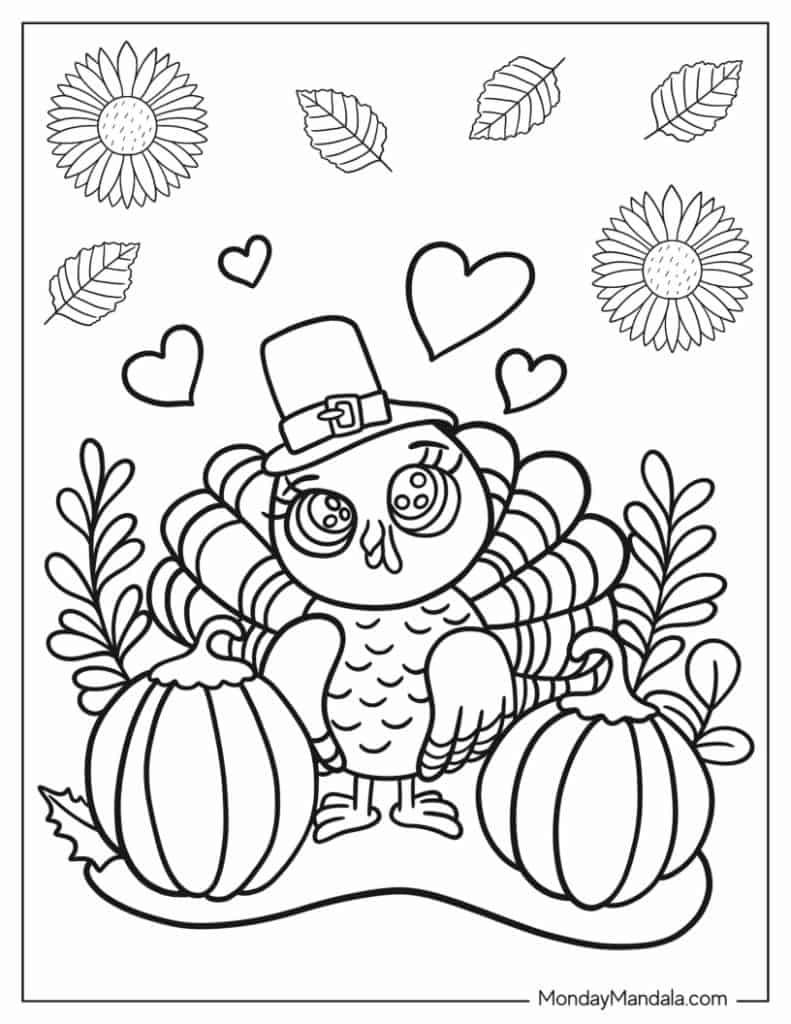 67 Thanksgiving Coloring Pages (Free Pdf Printables) regarding Cartoon Thanksgiving Day Coloring Sheets