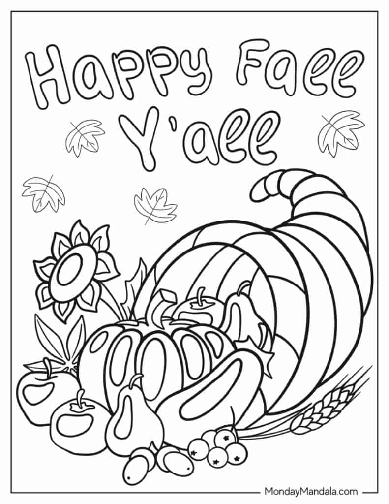67 Thanksgiving Coloring Pages (Free Pdf Printables) throughout Free Printable Happy Thanksgiving Coloring Sheets