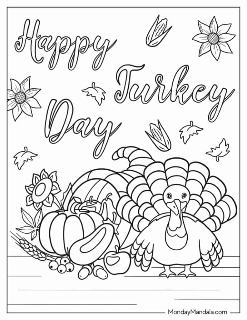 67 Thanksgiving Coloring Pages (Free Pdf Printables) with Free Online Thanksgiving Coloring Sheets