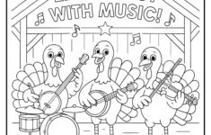 70+ Thanksgiving Coloring Pages (Free Pdf Printables) - Sketch And Fun pertaining to Musical Thanksgiving Color Sheet