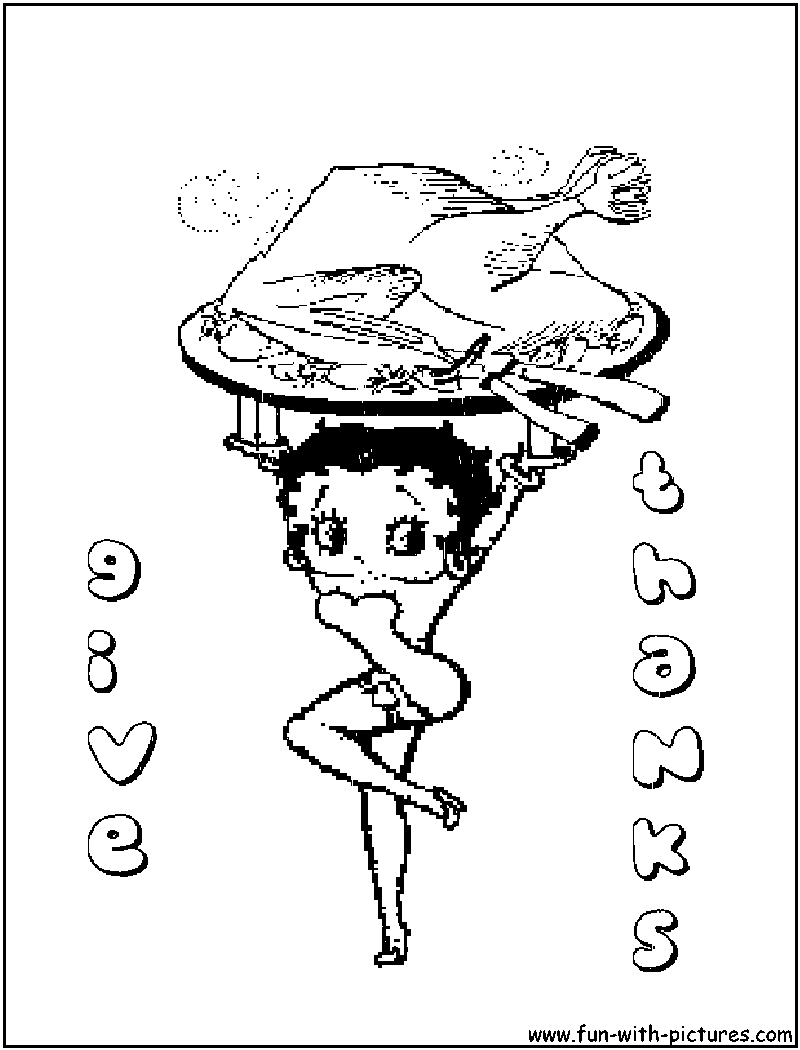 Bettyboop Coloring Pages - Free Printable Colouring Pages For Kids pertaining to Happy Thanksgiving Betty Boop Coloring Sheet