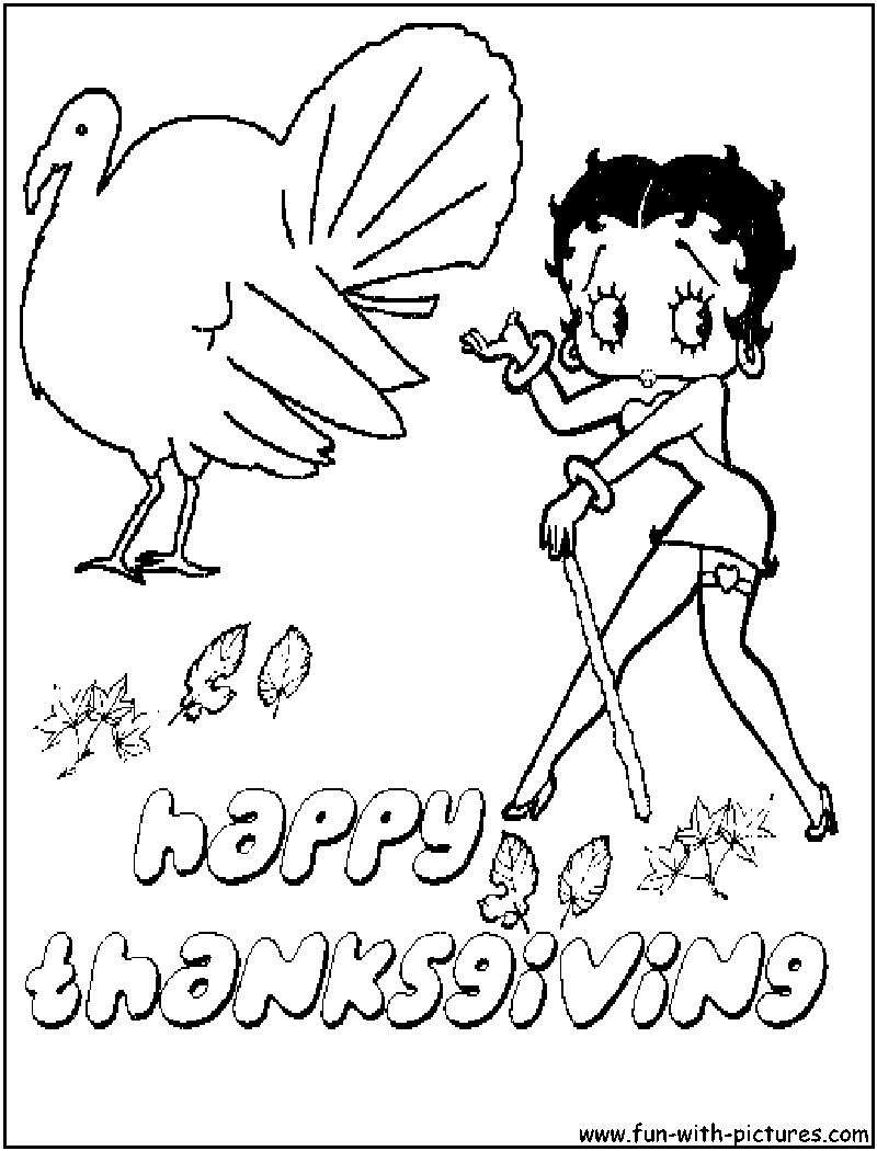 Bettyboop Coloring Pages - Free Printable Colouring Pages For Kids with regard to Happy Thanksgiving Betty Boop Coloring Sheet