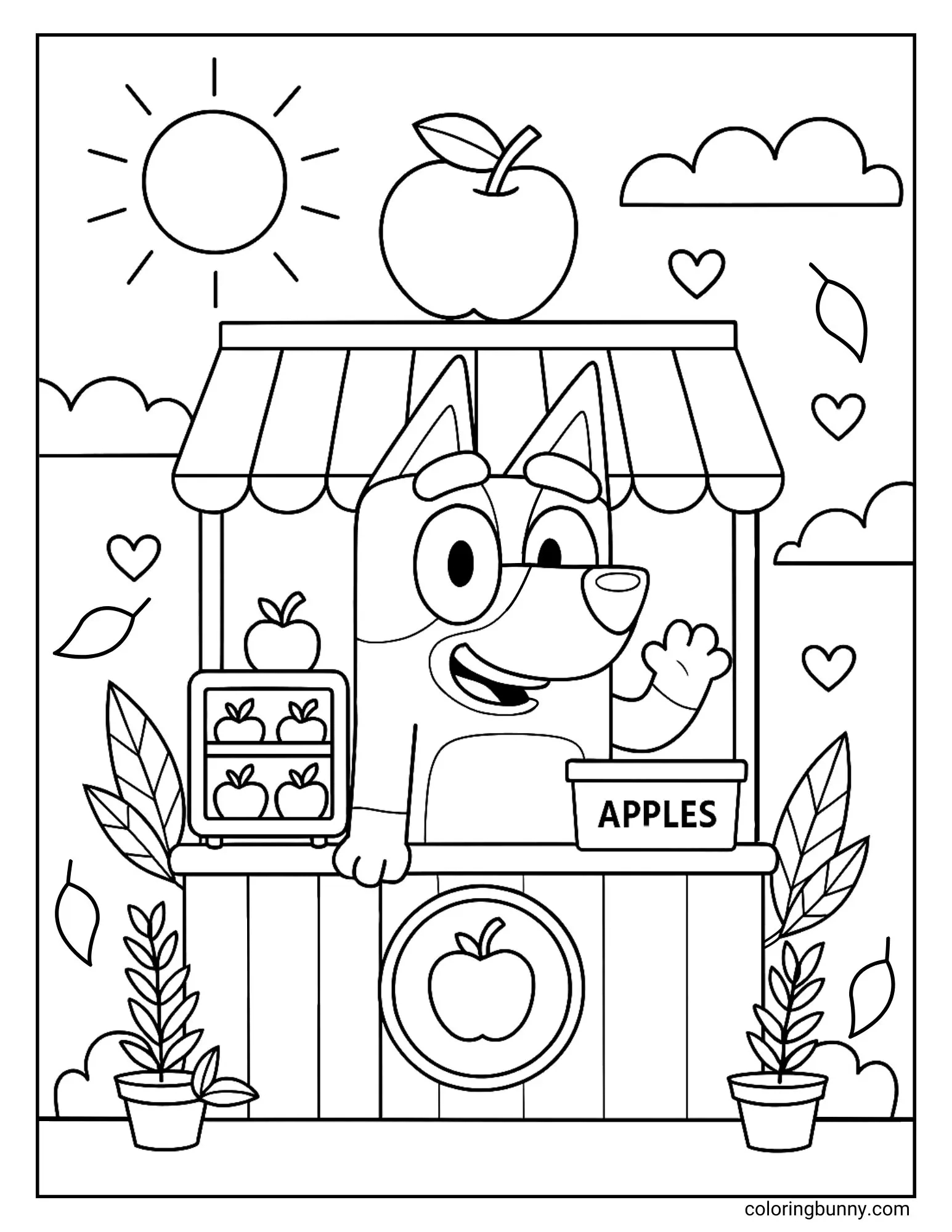 Bluey Fall Coloring Pages (19 Free Printable Pdfs) inside Bluey Thanksgiving Coloring Sheets