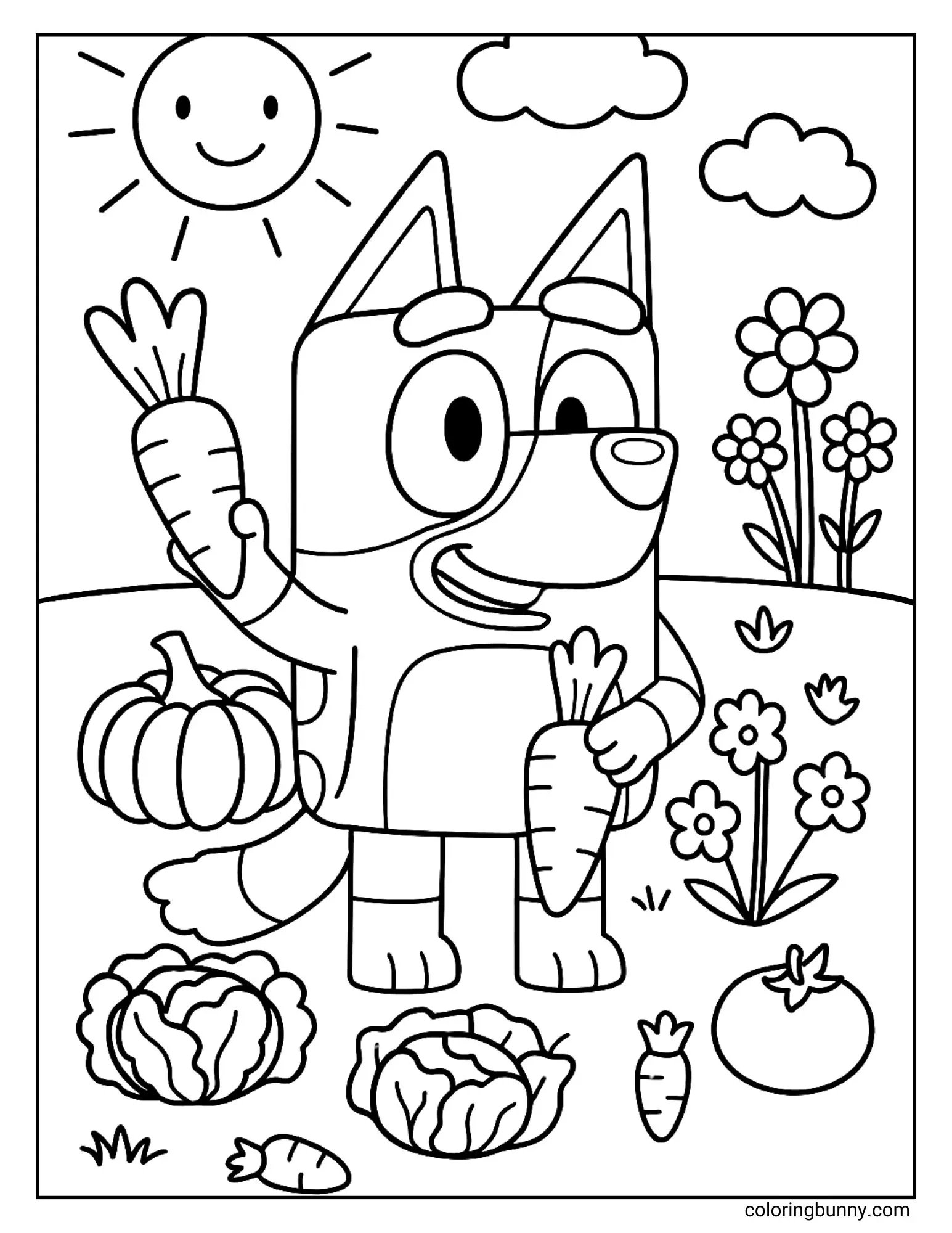 Bluey Fall Coloring Pages (19 Free Printable Pdfs) within Bluey Thanksgiving Coloring Sheet