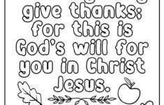 Christian Thanksgiving Coloring Pages For Sunday School throughout Bible Versxe Thanksgiving Coloring Sheet