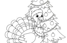 Christmas Turkey Coloring Page For Kids within Printable Coloring Sheets For Thanksgiving And Christmas