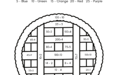 Colordivision Thanksgiving Free Math Worksheets within Thanksgiving Math Coloring Sheet Division