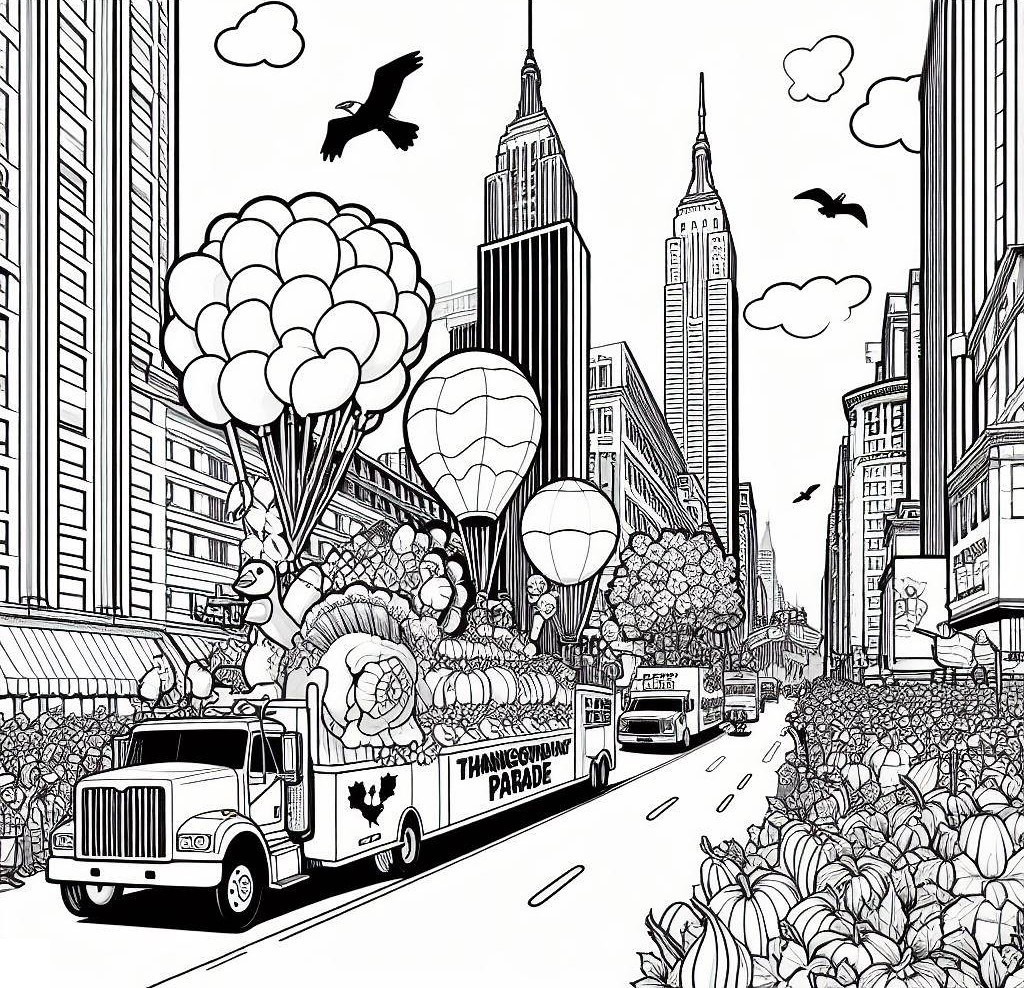 Coloring Page Thanksgiving : The Macy&amp;#039;S Thanksgiving Day Parade 15 within Macy&amp;#039;S Thanksgiving Day Parade Coloring Sheet