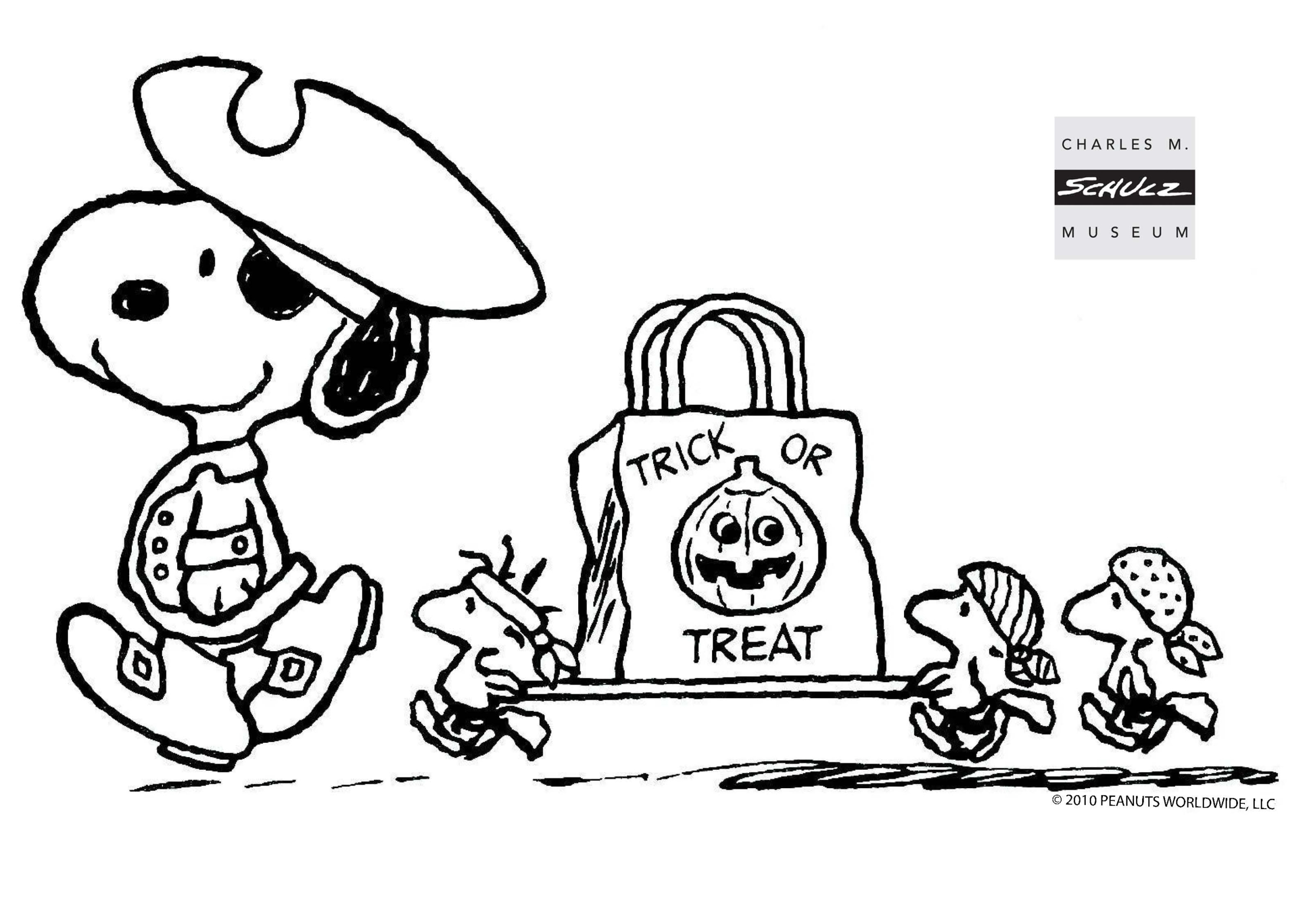 Coloring Sheets - Charles M. Schulz Museum regarding Snoopy Thanksgiving Coloring Sheets