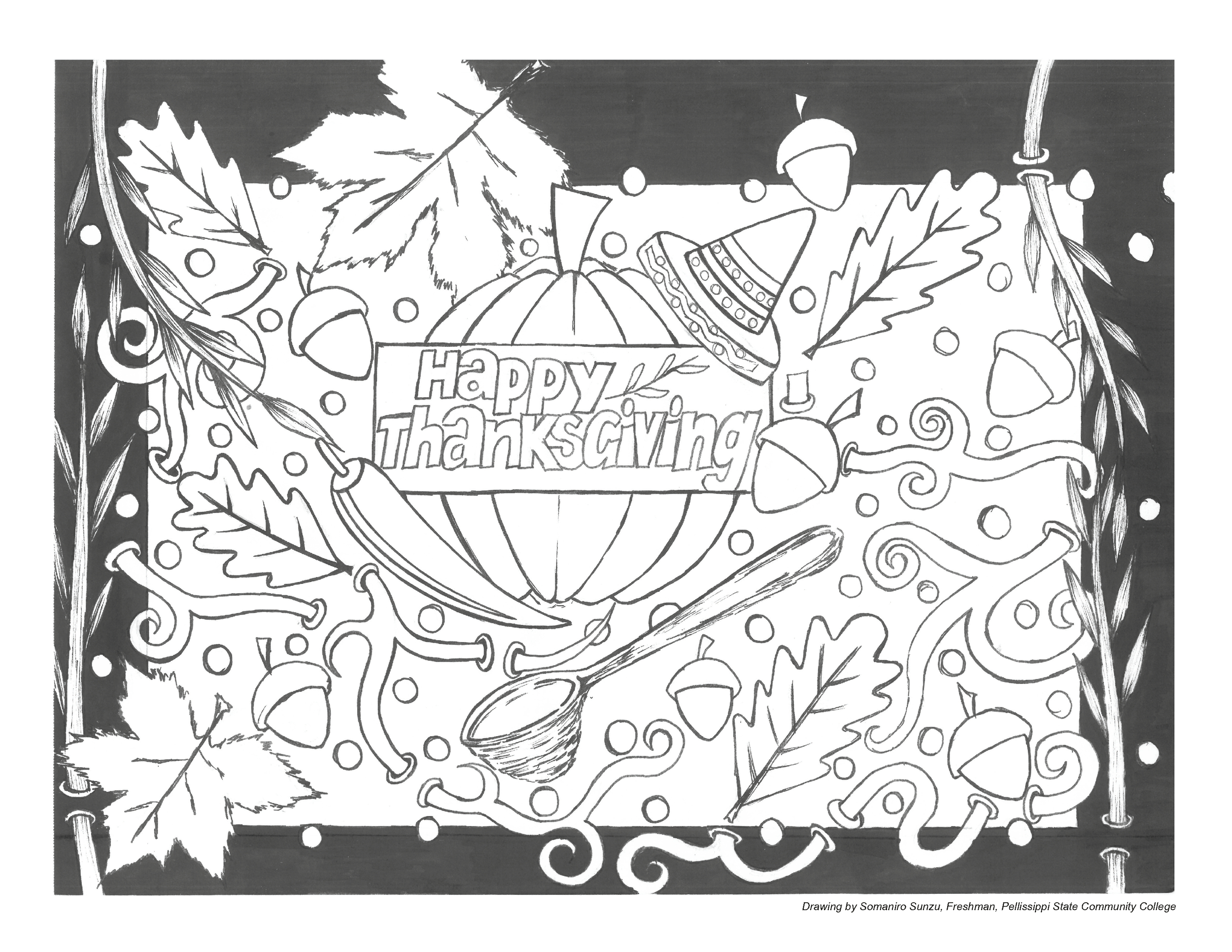 Coloring Sheets For Thanksgiving inside Thanksgiving Color Sheets Highschool