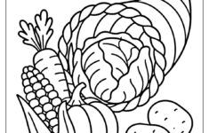 Cornucopia Coloring Pages - Free Pdf To Download And Print for Coloring Sheets Thanksgiving Fruit and Vegetables For Cornucopia