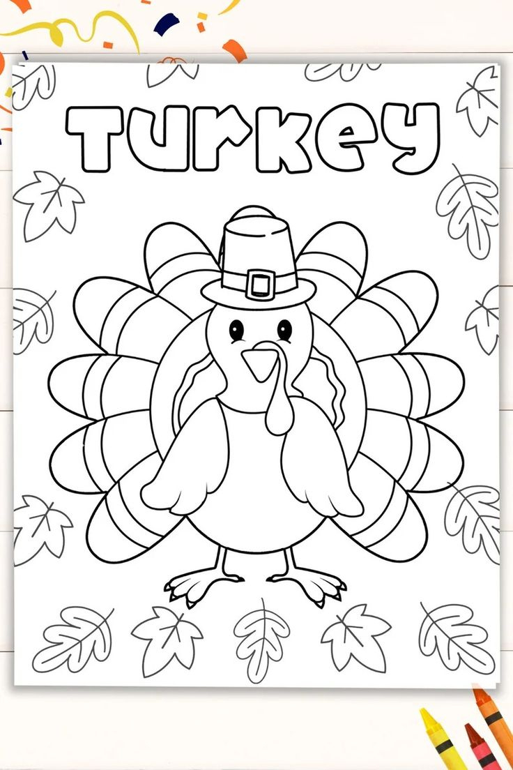 Cute Coloring Turkey Coloring Pages For Kids Kids Party Games in Fall Coloring Sheet Thanksgiving Kindergarten