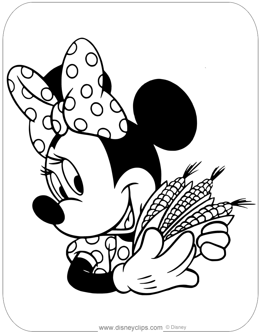 Disney Thanksgiving Coloring Pages | Disneyclips with regard to Dot to Dot Thanksgiving Mouse Coloring Sheet