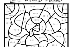 Division Colornumber - Superstar Worksheets regarding Division Coloring Sheet Thanksgiving
