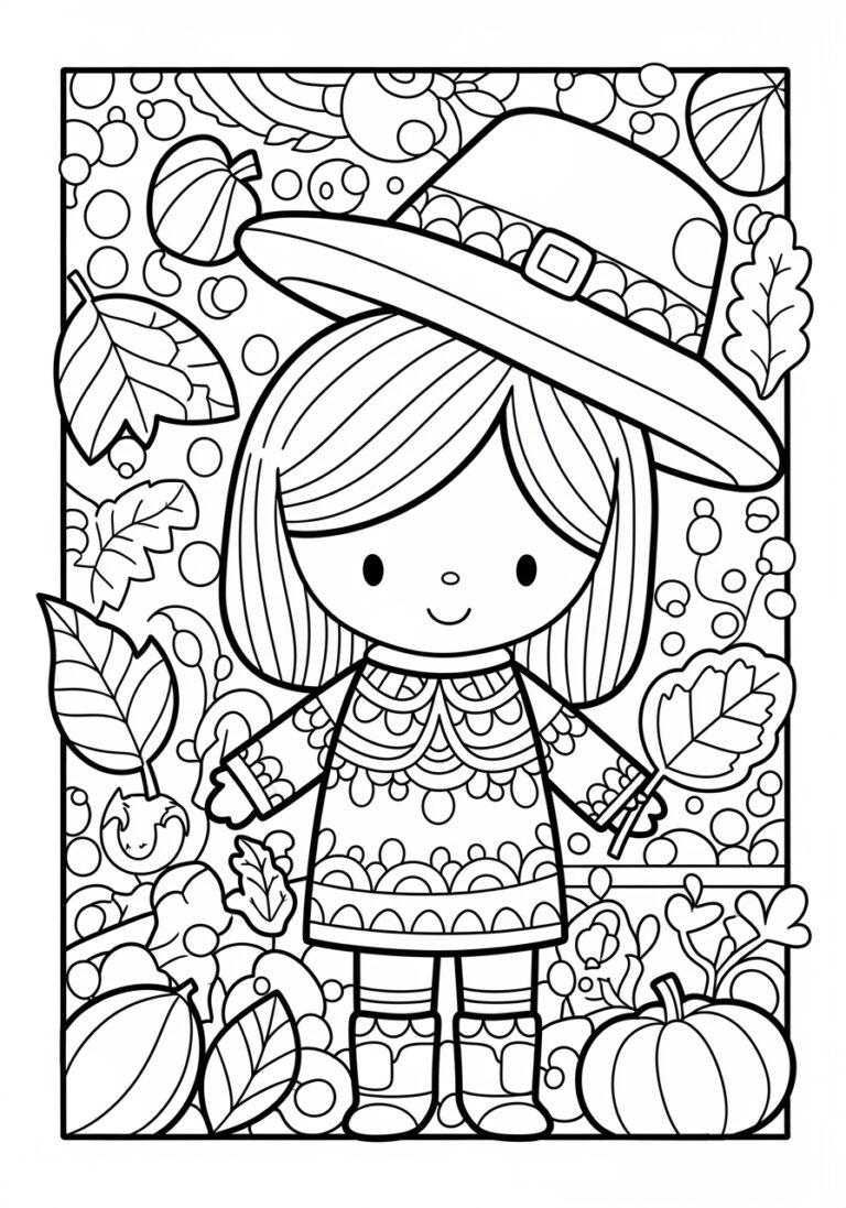 Dltk Coloring Page Fall: Printable Autumn Art&amp;quot; regarding Dltk Kids Thanksgiving Coloring Sheets